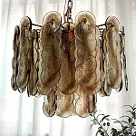 Люстра из круглых стеклянных элементов Vienna варинант исполнения - 3 | Loft Concept в Ростове-на-Дону