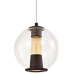 Подвесной светильник с плафоном в форме шара Inner Gleam Orb black  варинант исполнения - 1 | Loft Concept в Ростове-на-Дону