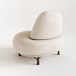 Кресло Vinsen обивка букле молочного цвета варинант исполнения - 2 | Loft Concept в Ростове-на-Дону