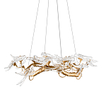 Люстра подвесная с прозрачными стеклянными птичками на ветвях Диаметр 80 см Serip Voa варинант исполнения - 1 | Loft Concept в Ростове-на-Дону
