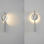 Бра с круглым зеркальным диском на прямоугольном соновании Reflection Circle Glow варинант исполнения - 4 | Loft Concept в Ростове-на-Дону