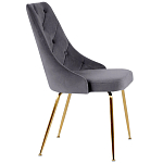 Стул в серой велюровой обивке Ward Grey Velour Chair варинант исполнения - 3 | Loft Concept в Ростове-на-Дону