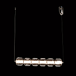 Люстра линейная с 6-ю прозрачными стеклянными плафонами округлой формы HANDLE GRAPE варинант исполнения - 3 | Loft Concept в Ростове-на-Дону