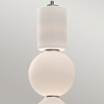 Подвесной светильник белого цвета с тремя геометрическими плафонами Alora Mood варинант исполнения - 4 | Loft Concept в Ростове-на-Дону