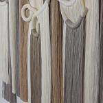 Настенный декор с бахромой белого и бежевого цвета Abstraction I варинант исполнения - 2 | Loft Concept в Ростове-на-Дону