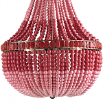 Люстра каплевидной формы украшенная круглыми бусинами Wooden Beads Chandelier Red Pink варинант исполнения - 2 | Loft Concept в Ростове-на-Дону