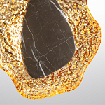 Бра с волнообразным стеклянным плафоном и вставкой из мрамора Liquid Stone варинант исполнения - 10 | Loft Concept в Ростове-на-Дону