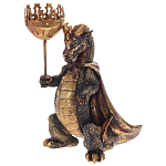 Подсвечник в виде дракона Dragon candlestick Green Gold Brown L or R варинант исполнения - 9 | Loft Concept в Ростове-на-Дону