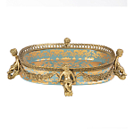 Чаша с орнаментом на ножках в виде бронзовых ангелов Eden Garden варинант исполнения - 1 | Loft Concept в Ростове-на-Дону