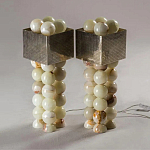 Настольная лампа с основанием из 24 выточенных сферических камней Through Stone варинант исполнения - 3 | Loft Concept в Ростове-на-Дону