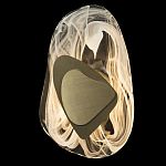 Бра овальное из стекла с золотым элементом Flow Texture  варинант исполнения - 1 | Loft Concept в Ростове-на-Дону