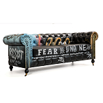 Диван в Лофт Честерфильд граффити из винтажной кожи GRAFFITI PARA Chesterfield варинант исполнения - 2 | Loft Concept в Ростове-на-Дону