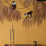 Обои с вышивкой ручной работы Étienne Original colourway on wool sateen варинант исполнения - 5 | Loft Concept в Ростове-на-Дону