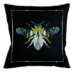 Подушка декоративная пчела сине-зеленый узор Ikat Pattern варинант исполнения - 1 | Loft Concept в Ростове-на-Дону