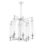 Люстра с 8-ю прозрачными цилиндрическими плафонами Jeanette варинант исполнения - 4 | Loft Concept в Ростове-на-Дону