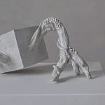 Скульптура «Окаменелый рост», Белый объект варинант исполнения - 2 | Loft Concept в Ростове-на-Дону