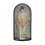 Настенный светильник зеленого цвета с черной рамкой овальной формы с полкой Herbarium  варинант исполнения - 6 | Loft Concept в Ростове-на-Дону