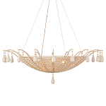 Люстра из деревянных бусин с подвесками в виде капель Wooden Beads варинант исполнения - 5 | Loft Concept в Ростове-на-Дону