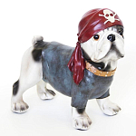 Статуэтка собака в бандане Fashionable Dogs Pirate варинант исполнения - 1 | Loft Concept в Ростове-на-Дону