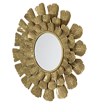 Зеркало круглое настенное в металлической раме Sunny Golden Petals варинант исполнения - 2 | Loft Concept в Ростове-на-Дону