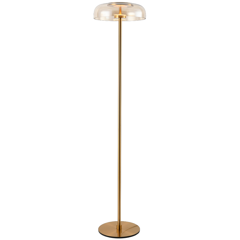  Blanton Amber Glass Brass Floor Lamp 30     -- | Loft Concept 