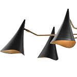 Люстра с 6-ю черными конусообразными плафонами Contrasting Lamps варинант исполнения - 1 | Loft Concept в Ростове-на-Дону