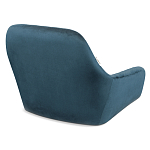 Барный стул со спинкой и подлокотниками на 4-х металлических ножках Douglas Rhombus Синий Велюр варинант исполнения - 3 | Loft Concept в Ростове-на-Дону