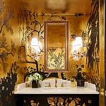 Обои ручная роспись в стиле Арт-деко Rateau Original colourway on Deep Rich Gold gilded paper варинант исполнения - 3 | Loft Concept в Ростове-на-Дону