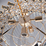 Люстра многоярусная с переплетенными металлическими элементами черного и золотого цвета и прозрачными хрустальными подвесками Empire Chandelier Crystal варинант исполнения - 10 | Loft Concept в Ростове-на-Дону