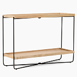 Консоль деревянной столешницей и полкой Wooden Table Top and Shelf варинант исполнения - 7 | Loft Concept в Ростове-на-Дону