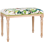 Банкетка из натурального бука золотистая с изображением птиц и цветов Blooming Bird варинант исполнения - 1 | Loft Concept в Ростове-на-Дону