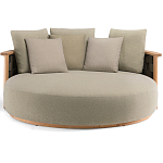 Дизайнерский уличный диван из массива дерева с плетеной спинкой PALINFRASCA Sofa варинант исполнения - 11 | Loft Concept в Ростове-на-Дону