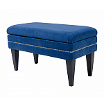 Мягкая банкетка на черных ножках с зоной для хранения Casket Blue варинант исполнения - 2 | Loft Concept в Ростове-на-Дону