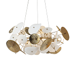 Люстра с белыми и золотистыми цветами Dahlia Flowers Lamp варинант исполнения - 2 | Loft Concept в Ростове-на-Дону