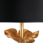 Настольная лампа с цветком на основании и черным абажуром Fluttering Leaf варинант исполнения - 1 | Loft Concept в Ростове-на-Дону