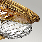 Потолочный светильник цвета латунь с прозрачным рифленым плафоном в форме чаши Hinkley варинант исполнения - 2 | Loft Concept в Ростове-на-Дону