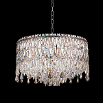 Люстра круглая с хрустальными подвесками на серебряном каркасе Roul Crystal Light варинант исполнения - 2 | Loft Concept в Ростове-на-Дону