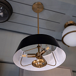 Подвесной светильник с конусовидным металлическим абажуром черного цвета Kichler варинант исполнения - 9 | Loft Concept в Ростове-на-Дону