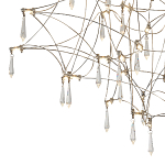 Потолочный светильник с тонким металлическим каркасом цвета хром Quasar варинант исполнения - 3 | Loft Concept в Ростове-на-Дону