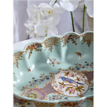 Чаша из голубого фарфора на бронзовых ножках с рисунком цветов и фигурками стрекоз Blue Garden варинант исполнения - 7 | Loft Concept в Ростове-на-Дону