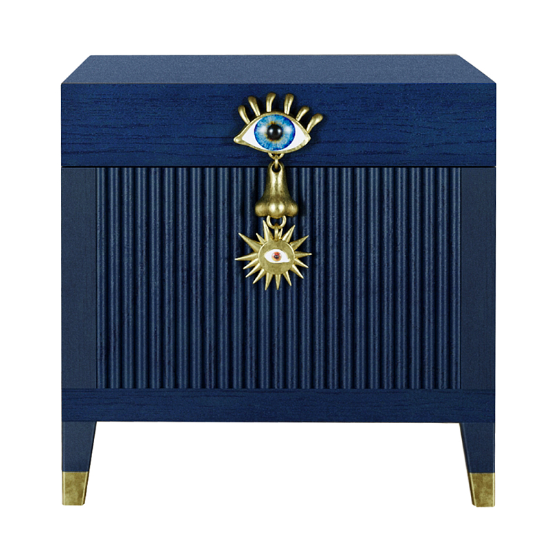 Сундук Eye Elsa Dreams Blue Синий Золотой Сундук Eye Elsa Dreams Blue Синий Золотой в Ростове-на-Дону | Loft Concept