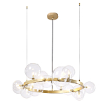 Люстра круглая подвесная с 15-ю прозрачными шарообразными плафонами из стекла Iona chandelier варинант исполнения - 2 | Loft Concept в Ростове-на-Дону