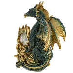 Часы в виде дракона Green Gold Dragon Clock варинант исполнения - 2 | Loft Concept в Ростове-на-Дону