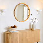 Зеркало круглое в раме из ротанга Wickerwork варинант исполнения - 4 | Loft Concept в Ростове-на-Дону