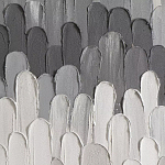 Панно декоративное с ручной росписью Gray Strokes варинант исполнения - 2 | Loft Concept в Ростове-на-Дону