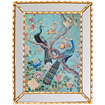 Постер в зеркальной раме в стиле шинуазри Chinoiserie Imperial Garden Peacocks on a Tree Poster варинант исполнения - 2 | Loft Concept в Ростове-на-Дону