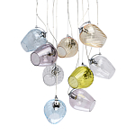 Люстра каскадная с 9-ю разноцветными стеклянными плафонами Kaleido варинант исполнения - 1 | Loft Concept в Ростове-на-Дону