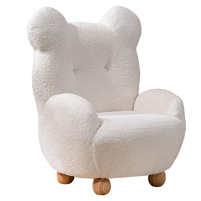 Кресло мягкое для детской Мишка Velvet Armchair Bear Белый Древесина Кресло мягкое для детской Мишка Velvet Armchair Bear Белый Древесина в Ростове-на-Дону | Loft Concept