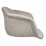 Барный стул со спинкой и мягкой обивкой с ромбами на 4-х деревянных ножках Бежевый Велюр Ava Charm варинант исполнения - 3 | Loft Concept в Ростове-на-Дону