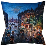 Подушка декоративная Ночной город Impressionism in Art варинант исполнения - 1 | Loft Concept в Ростове-на-Дону